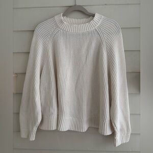 Old Navy Cream Cotton Knit Sweater Size XL Petite